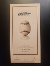 2007 Aflac All American Baseball Ticket Gerrit Cole Eric Hosmer Sonny Gray RARE