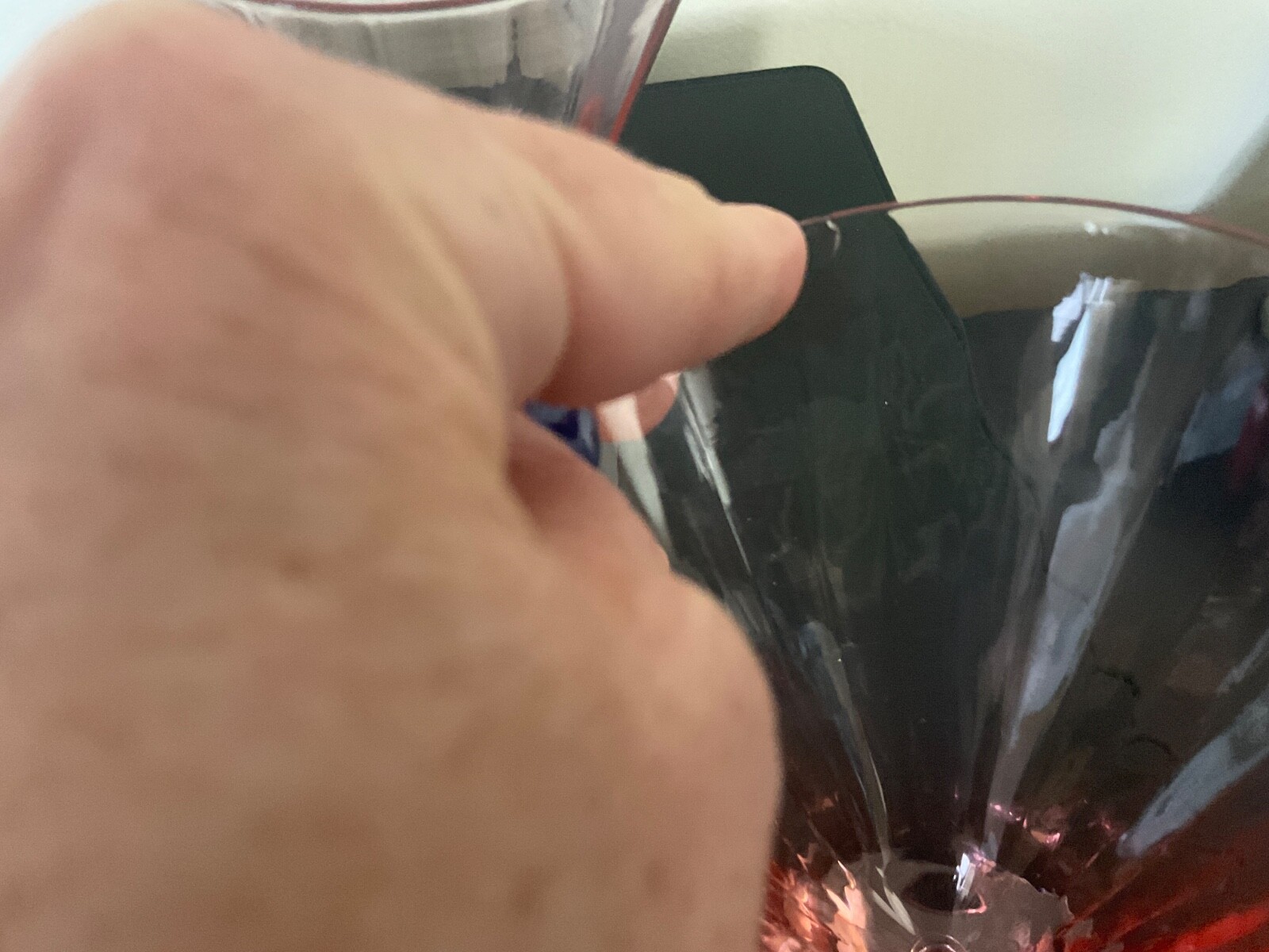 4 Water Goblets glasses 6-5/8",  Fry co. Fry17-10 Pink Diamond Optic stem 17