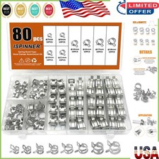 80pcs High-quality 65mn Steel Vacuum Hose Clamps Set 7mm-18mm For Precision Fit 80pcs High-quality 65mn Steel Vacuum Hose Clamps Set 7mm-18mm For Precision Fit