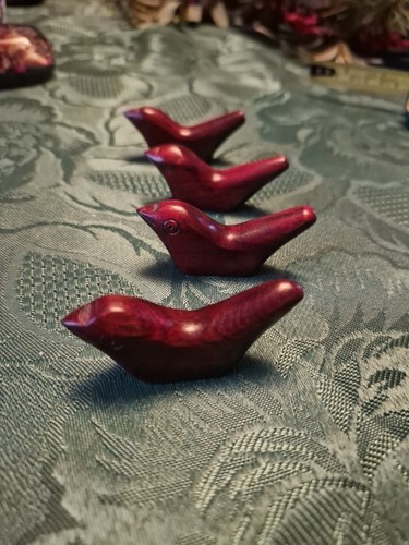 4x Vintage Wooden Bird Chop Stick Holders - Picture 2 of 6