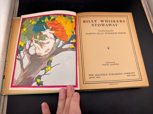 Billy Whiskers Stowaway goat David Jadwyn 1930 Hot air balloon story book - Picture 3 of 5