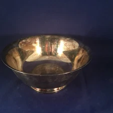 Paul Revere Reproduction F.B. Rogers Silver Co 8" Silverplate Bowl Silver Plate