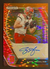 2021 Panini Prizm Draft Picks Cary Angeline #DPA-CAN Orange Pulsar Auto /49