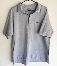 Vintage Guess Jeans Short Sleeve Polo Shirt Mens Large Gray Made In USA 0382