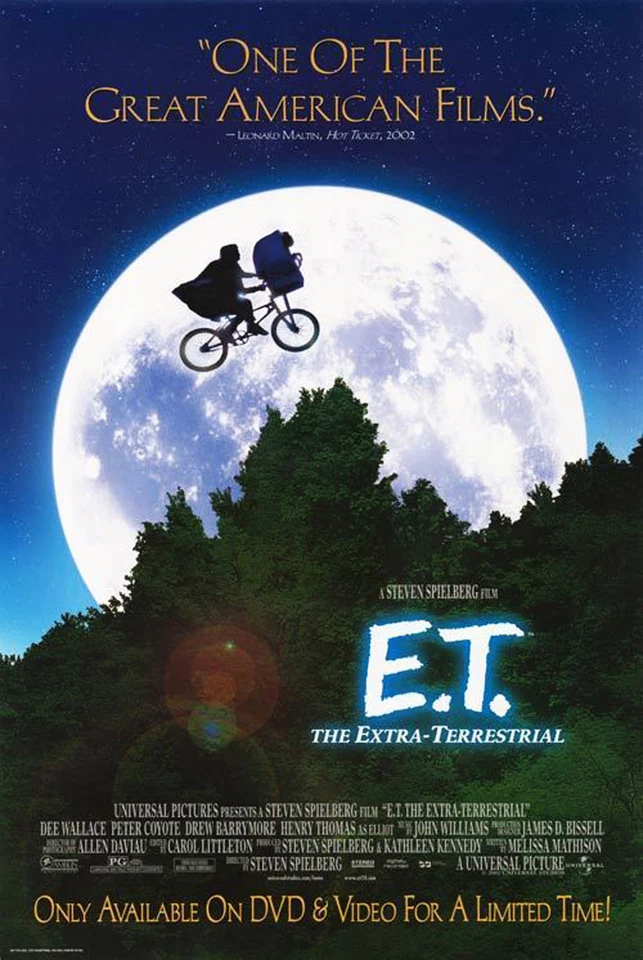 E.T. THE EXTRA-TERRESTRIAL (1982) ORIGINAL DVD MOVIE POSTER - ROLLED