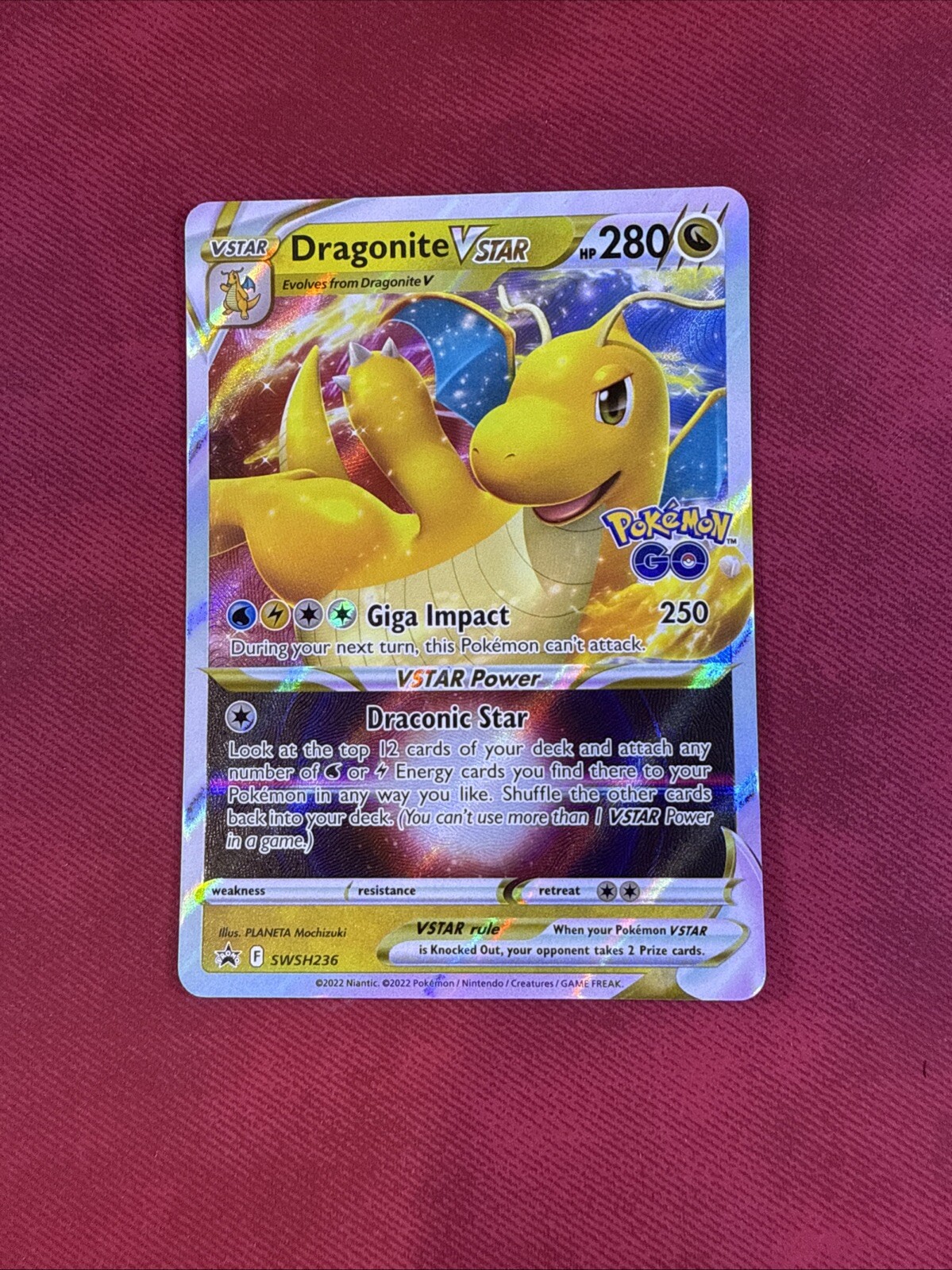 Dragonite VSTAR SWSH236 Black Star Promos GO Stamped Holo Pokémon TCG 2022 NM