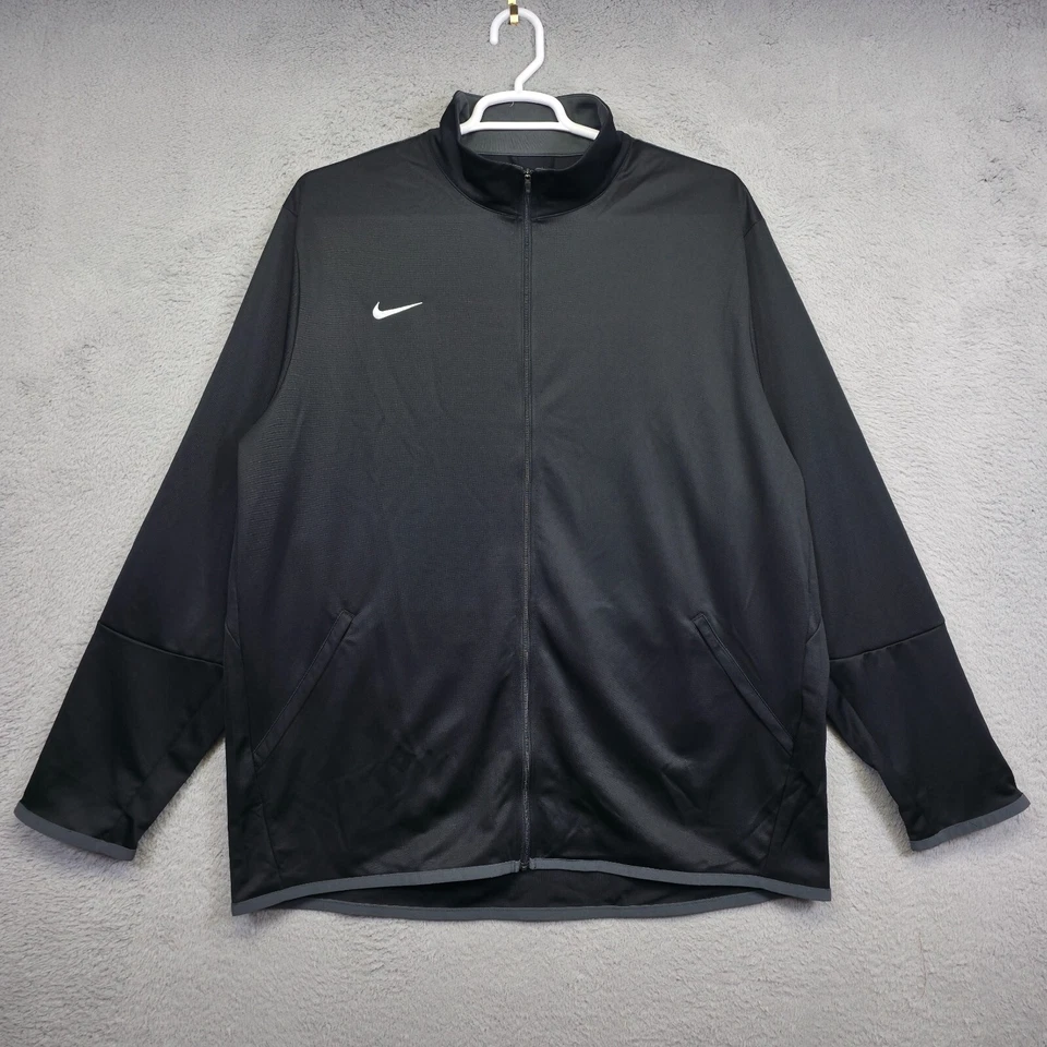 Chaqueta Nike Epic Para Hombres 2XL Negra Cremallera Completa Entrenamiento Dri Fit Atletismo Rendimiento Foto 2 de 4