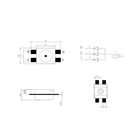 200 Stück SK6812 MINI-E RGB (WS2812B) SK6812 3228 SMD Pixel LED Chip - Bild 2 von 7