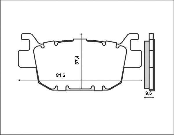 Plaquettes de frein KH415 efficacité de freinage arrière scooter Honda