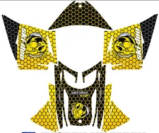 SNOWMOBILE SKI DOO DECAL STICKER WRAP KIT REV,XP, XR,XS,XM 03-16 HONEYCOMB
