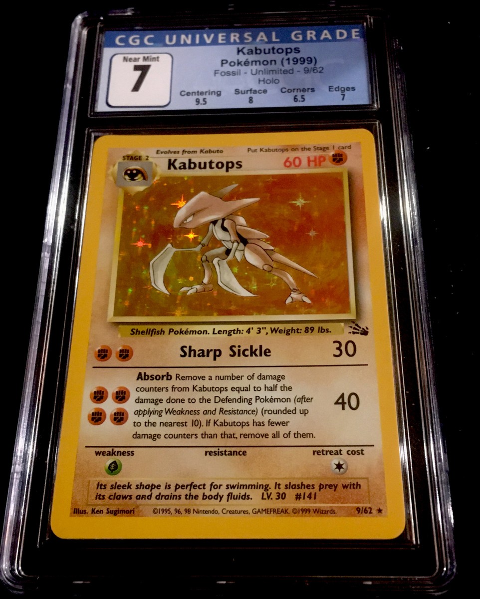 1999 Pokemon Kabutops Fossil Holo CGC 7 NEAR MINT Card 9/62-Freshly Graded!  | eBay
