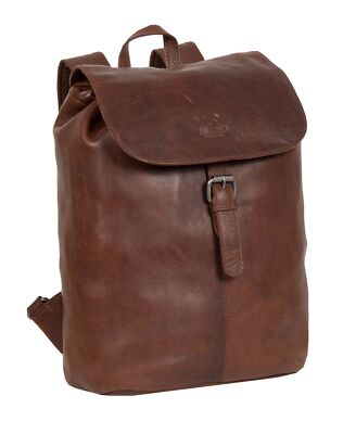 MUSTANG Catania Leather Backpack Rucksack Tasche Brown Braun Neu