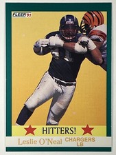 Leslie O'Neal #405 1991 Fleer [Hitters!] San Diego Chargers
