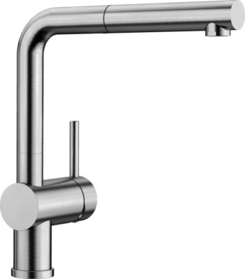 LINUS-S Küchenarmatur Edelstahl gebürstet Hochdruck Schlauchbrause 517184