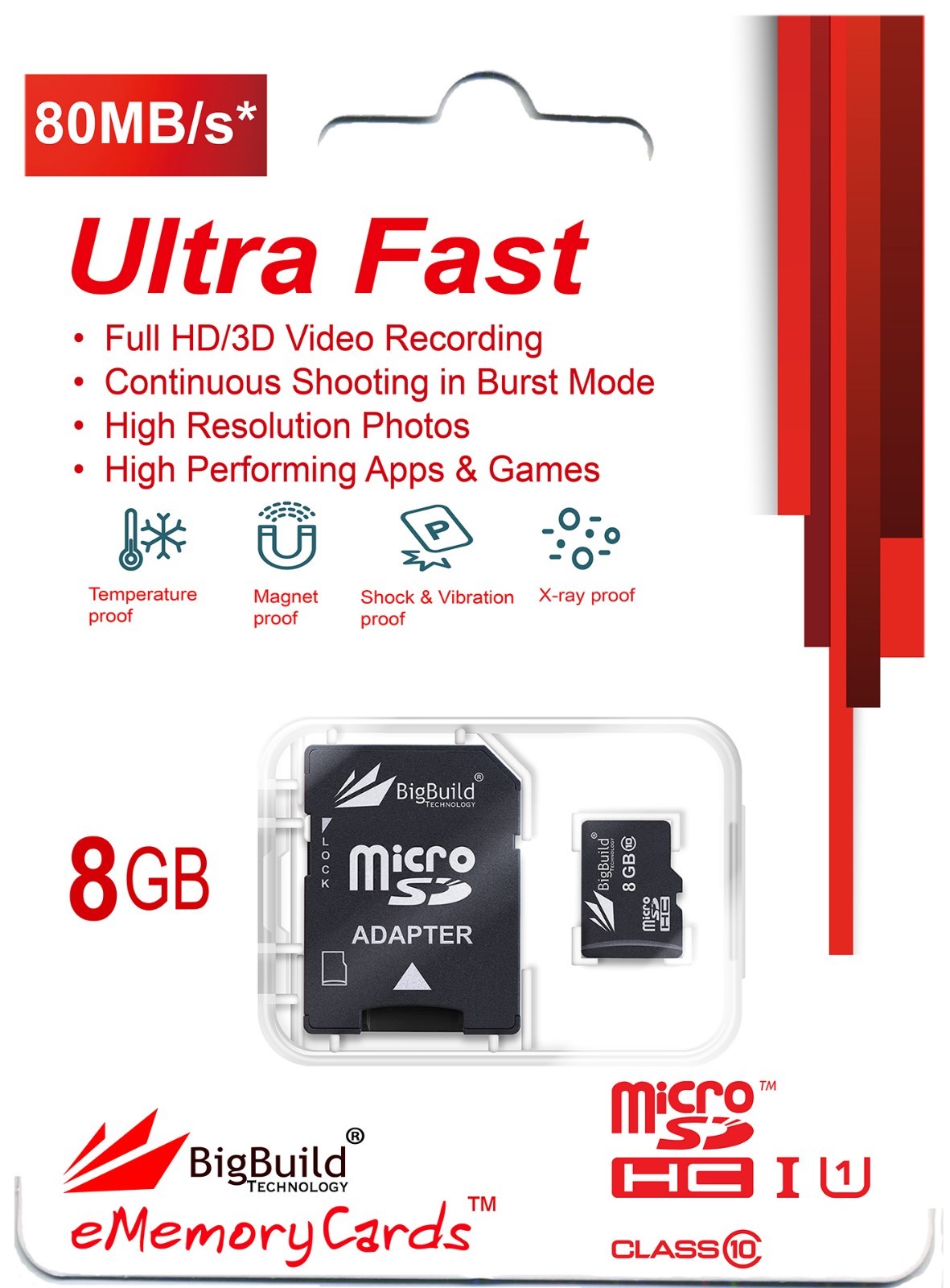 8GB Class 10 80MB/s MicroSD Memory card for Doro PhoneEasy 612 Mobile