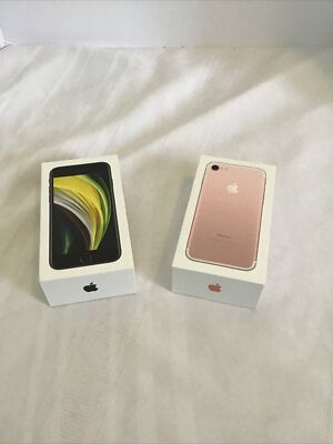 2 Empty Iphone Boxes 128 Gb 7 & SE Plus Earphones