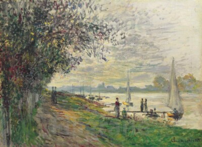 MONET PETIT GENEVILLIERS Rtaf-REPRODUKTION 50x70cm eines GEMÄLDES