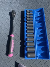 Matco Usa 38 Drive Pink Black Ratchet Bfr118bpt Grey Pneumatic Socket Set Matco Usa 38 Drive Pink Black Ratchet Bfr118bpt Grey Pneumatic Socket Set