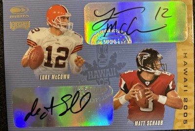 2005 Donruss PLAYOFF Hawaii Luke McCown Matt Schaub Dual Rc  Auto #2/10 Rare