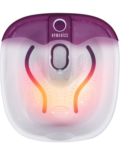 HoMedics Luxus Fuß Spa Massagegerät Bad und Nagel Kit, Verwöhnen Sie Ihr Weiß, Lila 