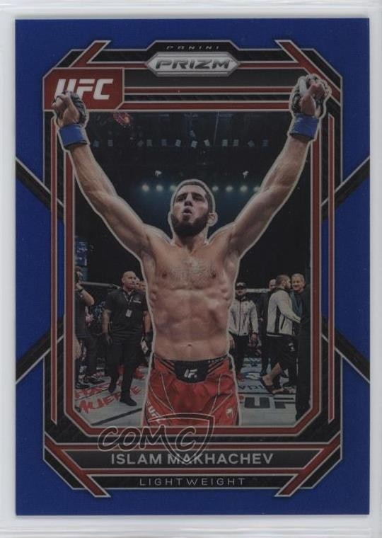 2023 Panini Prizm UFC Blue Prizm 62/175 Islam Makhachev #177 4m4