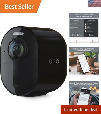 Ultra 4K HDR Add-On Security Camera: Wireless, Night Vision & Smart Home Ready