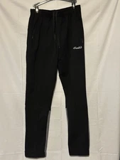 Haadid Fashion Design Adult Mens Size Large Black Jogging Lounge Pants NWOT
