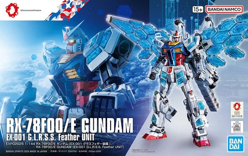 Bandai Spirits 1/144 RX-78F00/E Gundam EX-001 Glass Feather Plastic Model Kit