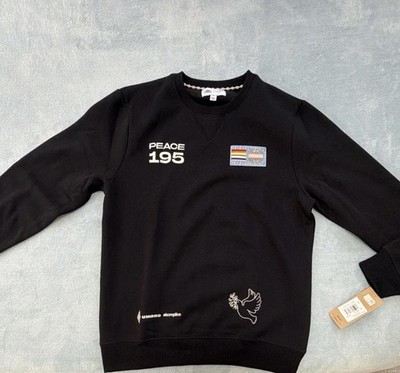 Umbro x akomplace Peace 195 Graphic Logo Crewneck Pullover Sweatshirt M Black