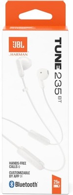 JBL Tune 235BT Bluetooth In-Ear Kopfhörer mit Mikrofon weiß