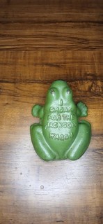 I Croak For The Jackson Wagon Cast Iron Green Frog