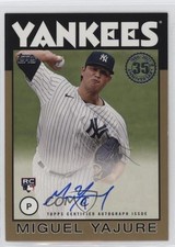 2021 Update 1986 Topps Baseball Gold 4/50 Miguel Yajure #86B-MY Auto v1x