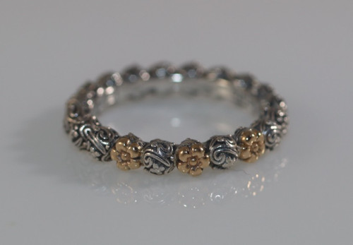 Gerochristo Athena Gaia Wild Flowers Accent Ring 925 750 18k Size 5.5 Stackable
