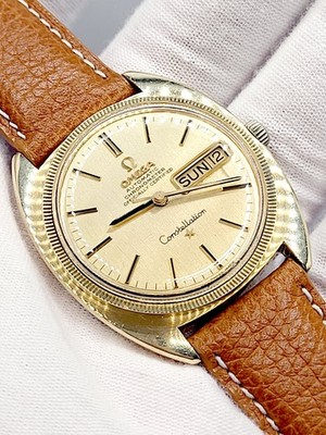 [N. MINT] Omega Constellation Automatic Chrono 35mm Day Date Gold Plate Watch
