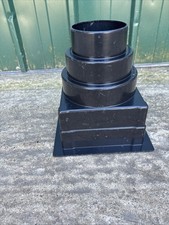 Black Square to Round Downpipe Adapter Pack of 2