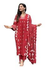 Women Printed A-Line Kurta Pant with Dupatta