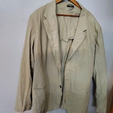 L.L.Bean Men's Light Khaki Two Button Casual Blazer Sport Coat Made Thailand