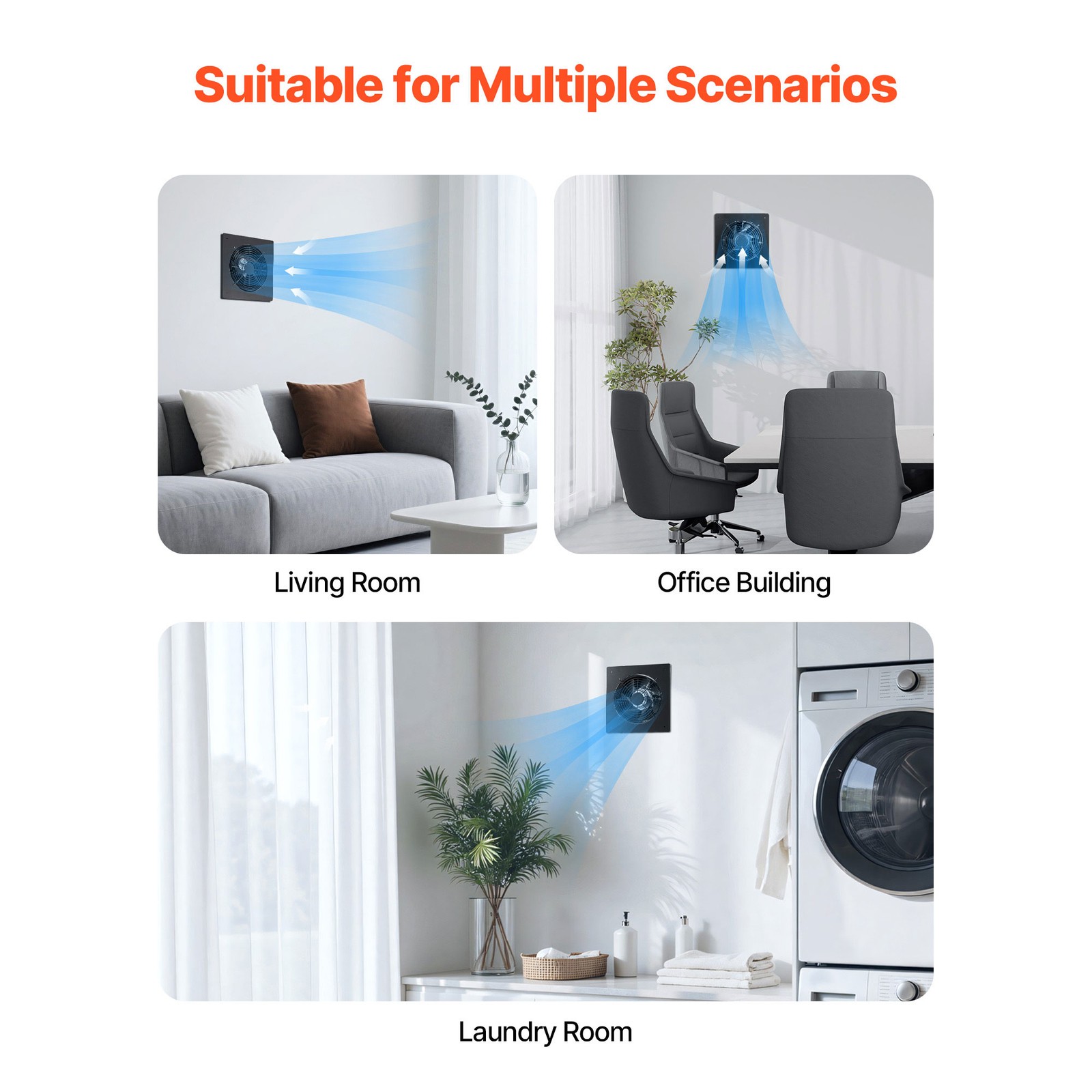 6 inch Exhaust Fan Ventilation Extractor Fan Through The Wall  205 CFMn AC Motor