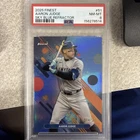 2025 Topps Finest 51 Aaron Judge /325 PSA 8 Sky Blue Refractor Yankees