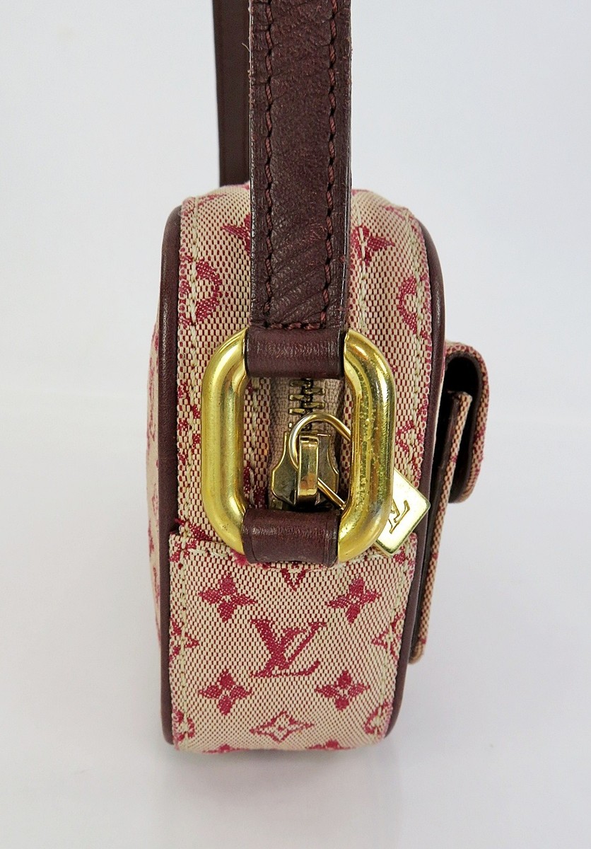 Authentic LOUIS VUITTON Juliette MM Red Monogram Mini Lin Shoulder