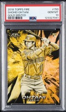 2018 TOPPS FIRE GOLD MINTED #150 SHOHEI OHTANI ROOKIE RC PSA 10