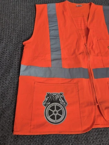 Yellow Freight Safety Vest Reflective Teamsters American Flag Large image 7
