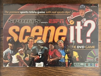 Scene It Powered ESPN Sports Edition NFL NBA MLB NHL The DVD Board Mattel Games
