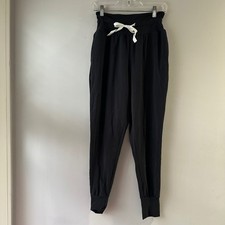 Gymshark Black High Waisted Joggers Sweatpants Womens XS Elastic Waist Tie