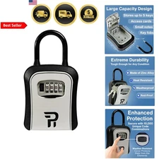 Key Lock Box for Outside Outdoor Lockbox for House Keys Combination Safe