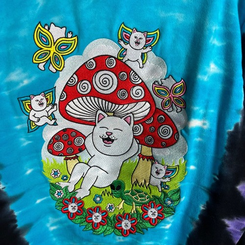 Ripndip Tie-Dye Hoodie Mens Size Medium Cotton Sweatshirt Pullover Embroidered - Picture 10 of 11