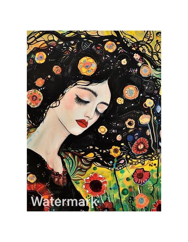 Gustav Klimt Inspired Art Cotton Fabric Quilt Block Quilting Sewing Crafting G3