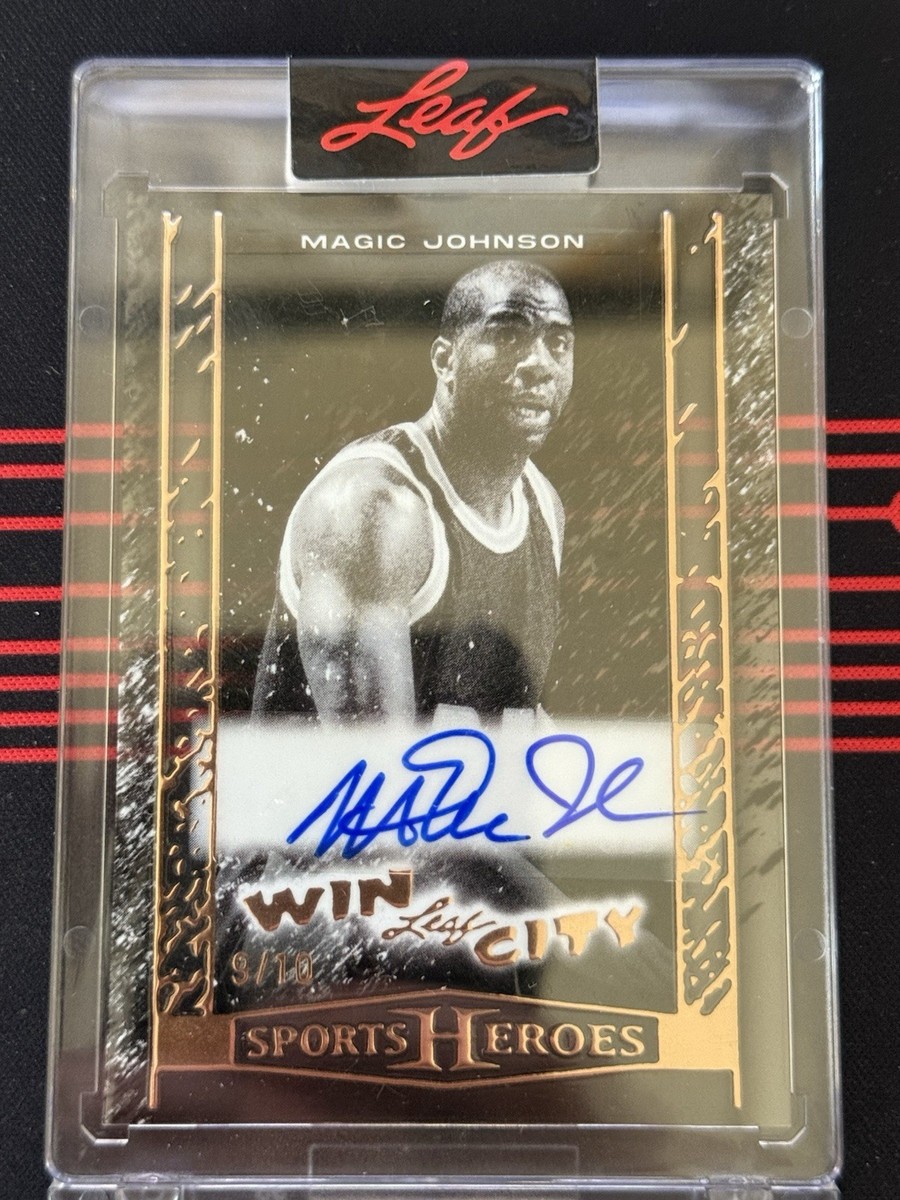 Leaf Sports Heroes Magic Johnson Win City Autograph /10 Lakers | eBay