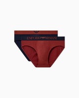 Emporio Armani Herren UnterwäSche Brief 2Er Pack Blau XL Baumwolle