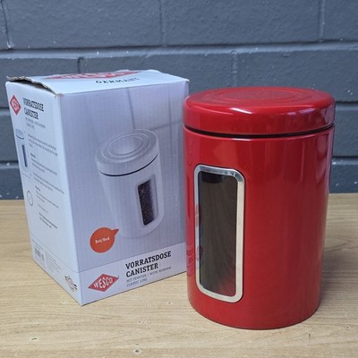 Wesco Vorratsdose Kanister warm grau Vorratsdose Kaffee Tee Zucker Retro verpackt